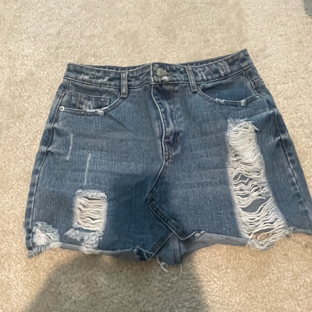 Mini denim skirt